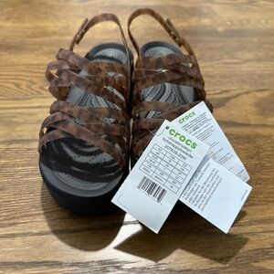 Crocs Brooklyn Wedge Women's Brown Sandals